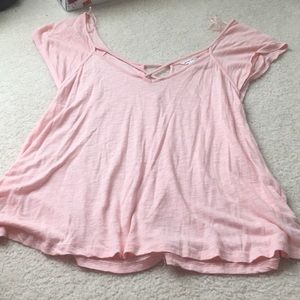 Pink crossed front top, size M